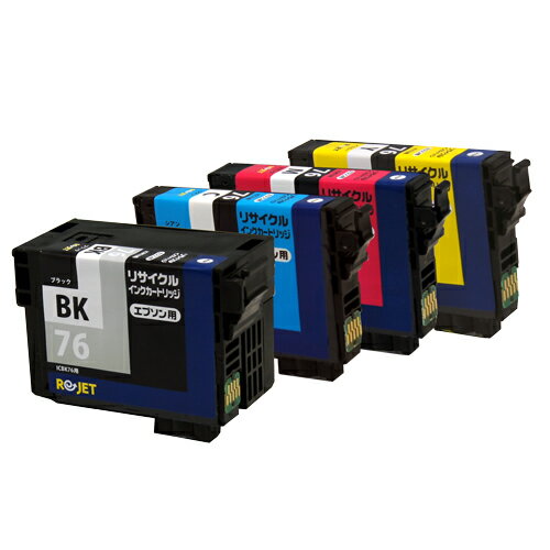 Rakuten - EPSON　IC76(4色SET）リサイクルインク　【2SET以上納品送料無料】