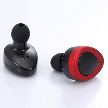 【あす楽対応】 Bluetooth カナル ワイヤレス イヤホン ブラック/レッド マイク内蔵 ハンズフリー iPhone Android Bluetooth4.1 ステレオ ヘッドセット 充電収納ケース付き【トレーニング ドライブ ウォーキング デスクワーク 作業中 通勤 通学 スポーツ等に!】