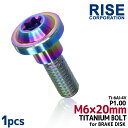M6×20 P1.00 チタンボルト ブレーキディスクボルト 1本 6mm 20mm ピッチ1.0 ヤマハ YZF-R1 YZF-R1ビックバン YZF-R12...