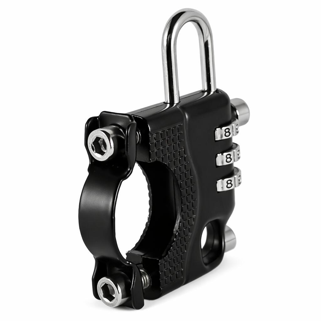 盗難防止に ヘルメットロック ダイヤル式 3桁 暗証番号 ヘルメットホルダー 南京錠 ダイヤルロック バイク 自転車 汎用 パイ auc-rise-10019916 バイクパーツバッテリー販売のRISE サンプル画像2