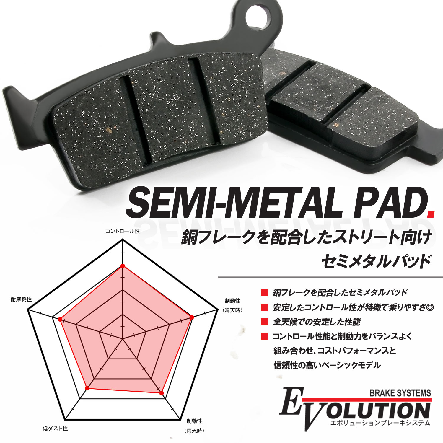 EV-9010D ブレーキパッド パット XL883 XL1200 XR1200 スポーツスター ロードスター ナイトスター フォーティエイト パーツ auc-rise-10004030 バイクパーツバッテリー販売のRISE サンプル画像3