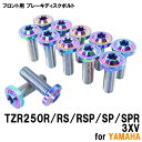 チタンボルト ヤマハ TZR250R RS RSP SP SPR 3XV専用 ブレーキディスクボルト フロント用 12本セット M8×25 P1.25 焼き色 軽量化 カスタム ネジ