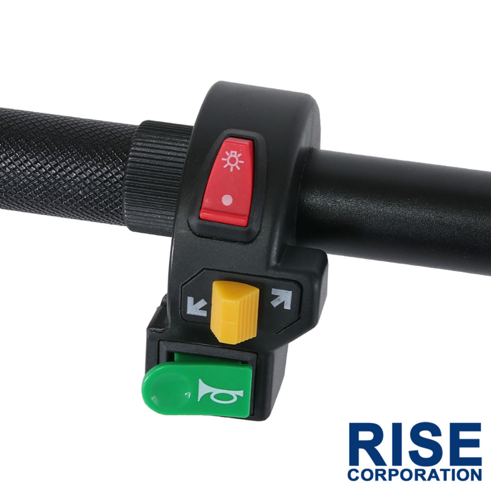 汎用 バイク ウインカー ホーン スイッチ 集合スイッチ プッシュスイッチ ハンドル ハンドルバー 12V 6V 黒 ブラック 22.2mm ON OFF 多機能 小型 コンパクト 軽量 交換 バギー ATV