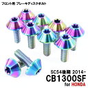 ★セール チタンボルト ホンダ CB1300SF SC54後期 2014-専用 ブレーキディスクボルト フロント用 10本セット M6×17 P1.00 焼き色...