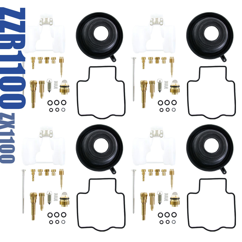 ZZR1100 ZX1100 C1～C4 D1～D9 90～01 キャブレター リペアキット 燃調キット 純正互換 オーバーホール 155 158 160 ダイヤフラム 社外品 カワサキ 4気筒分
