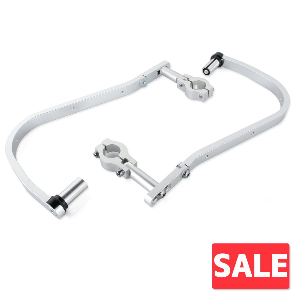 ＼お買い物マラソンSALE／テーパー用 ハンドガード ナックルガード アルミ 28.6mm シルバー 銀 オフロード ストリートファイター ステー 汎用 カスタム パーツ バイク オートバイ
