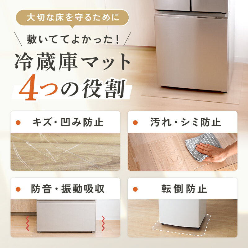 【20％OFFクーポン★7/11 1:59迄】＼楽天1位／ 冷蔵庫マット 冷蔵庫 マット ポリカ...