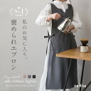 【2点以上購入★30%OFFクーポン 8/18 23:59迄】エプロン かぶるだけ キーネック サイドリボン 楽 黒 おしゃれ リボン ワンピース かわいい ブラック 無地 北欧風 洗える ポケット 保育士 h型 レディース 大人 ノーアイロン 送料無料 ギフト プレゼント