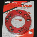 HKB SPORTS レーシングワイドスペーサー レッド 2枚入り HKRWS 内径 74mm P.C.D.100〜114.3 厚さ 4mm~10mm 4穴 5穴兼用 カラーホイールスペーサー 赤