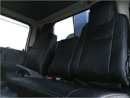 Hang(ハング) トラック専用設計 PVCレザーシートカバー ブラック いすゞ エルフ 6型 85系 標準キャビン (1.65t〜4.0t)