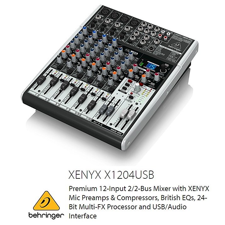 BEHRINGER/べリンガー　X1204USB XENYX USBオーディオインターフェース搭載 アナログ・ミキサー