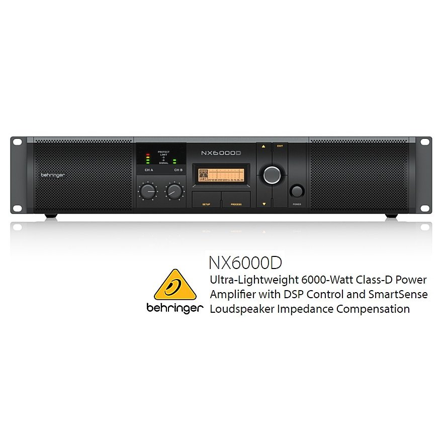 BEHRINGER/べリンガー NX6000D 3000W×2(4Ω)　クラスDステレオ・パワーアンプ　NX-6000-D