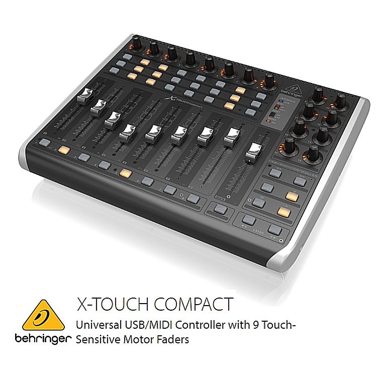 BEHRINGER/べリンガー X-TOUCH COMPACT　9系統タッチセンサー付100mmモーターフェーダー搭載イーサネット/USB/MIDIコントローラー