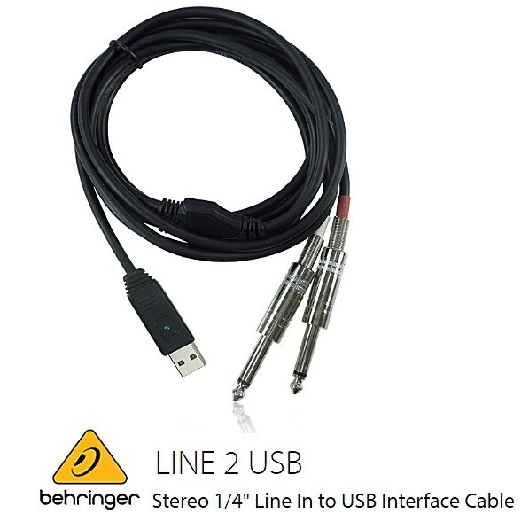 BEHRINGER/べリンガー　ステレオ・ラインソース専用USBオーディオインターフェース・ケーブル　LINE 2 USB