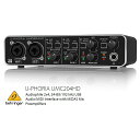 BEHRINGER/べリンガー UMC204HD U-PHORIA MIDASマイクプリアンプ搭載2入力4出力 USBオーディオインターフェース