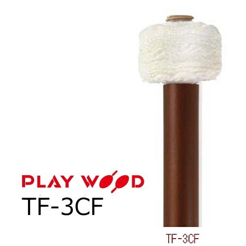 Timpani&nbsp;Mallet&nbsp;Flannel&nbsp;Series TF&nbsp;Series ヘッドにフランネル生地（コットン／ドイツタイプ、ウール／ウィーンタイプ）を重ね、先端をネジでプレスしたマレットです。 明快なアタックで、リズムの切れを生み出し、ロール奏法においても豊かな響きを作り出すことができます。 従来のフェルト・マレットとは異なるタイプのマレットです。 TF-3CF&nbsp;：コットンフランネル芯&nbsp;/&nbsp;白アセタール受けねじ&nbsp;/&nbsp;白アセタール受け台&nbsp;/&nbsp;"CHIKUFU"柄&nbsp;/&nbsp;φ28×370　