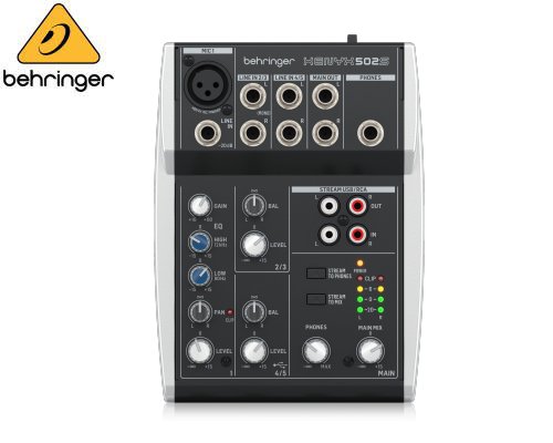 Behringer（ベリンガー）XENYX 502S USB I/O 搭載 5ch アナログミキサー