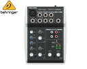 【BEHRINGER】XENYX&nbsp;502S&nbsp;USB&nbsp;I/O&nbsp;搭載&nbsp;5ch&nbsp;アナログミキサー USBストリーミングインターフェース装備&nbsp;5入力コンパクト&nbsp;アナログミキサー ■特長 ・ストリーミング、ポッドキャストなどに最適なUSBストリーミングインターフェース内蔵のコンパクトアナログミキサー ・低ノイズで、高いヘッドルームを誇るXENYXマイクプリアンプを搭載 ・コンピュータ、またはモバイルデバイスと接続可能なUSBステレオオーディオインターフェース機能 ・サウンド調整が容易な2バンドEQ ・TRS入力とUSBプレイバックを自動的に切り替えるステレオ4/5ch ※USBケーブルは付属しません。USB&nbsp;Type&nbsp;A-Type&nbsp;Bケーブルを別途ご用意下さい。 ■仕様 ・マイク入力 　タイプ：XLR(バランス) 　マイクEIN(22Hz~22kHz)＠50Ω：132dB,&nbsp;A-weighted 　歪み(THD+N)1kHz@+10dB&nbsp;Gain：0.005% 　最大入力レベル@+10dB&nbsp;Gain：+12dBu 　インピーダンス：2k?&nbsp;バランス 　ゲインレンジ：+10dB&nbsp;~&nbsp;+60dB ・モノラルライン入力 　タイプ：1/4&quot;&nbsp;TRSバランス 　最大入力レベル@0dB&nbsp;Gain：+21dBu 　インピーダンス：22k?バランス、10k?アンバランス 　ゲインレンジ：-10dB&nbsp;~&nbsp;-40dB ・ステレオライン入力 　タイプ：1/4&quot;&nbsp;TRSバランス 　最大入力レベル@0dB&nbsp;Gain：+21dBu 　インピーダンス：22k?バランス、10k?アンバランス ・ステレオストリーム入力 　タイプ：RCAアンバランス 　最大入力レベル：10dBu 　インピーダンス：10k?アンバランス ・チャンネルEQ 　LOW：80Hz/±15dB 　HIGH：12kHz/±15dB ・メイン、モニター 　タイプ：1/4&quot;&nbsp;TRSバランス 　最大出力レベル：21dBu 　インピーダンス：120Ω ・ヘッドフォン出力 　タイプ：1/4&quot;&nbsp;TRSステレオ 　最大出力レベル：19&nbsp;dBu/150Ω 　インピーダンス：23Ω ・ステレオストリーム出力 　タイプ：RCAアンバランス 　　最大出力レベル：10dBu インピーダンス：1k?アンバランス ・USBオーディオインターフェース タイプ：USB&nbsp;Type-B 　USBオーディオ：48kHz/16bit 　USB入出力：ステレオ&nbsp;in/out&nbsp;(2&nbsp;in/2&nbsp;out) 　※USBケーブルは付属しません。USB&nbsp;Type&nbsp;A-Type&nbsp;Bケーブルを別途ご用意下さい。 ・電源 　消費電力：12W 　アダプター仕様：18VDC&nbsp;1.0A&nbsp;センタープラス ・サイズ/重さ 　サイズ&nbsp;(H&nbsp;x&nbsp;W&nbsp;x&nbsp;D)：47&nbsp;x&nbsp;134&nbsp;x&nbsp;177&nbsp;mm 　重さ：1.2&nbsp;Kg　