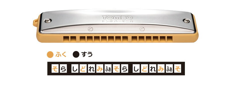 RIZING 楽天市場店のTOMBO／トンボ　1215K　15穴　教育用ハーモニカ　（No.1215K　トンボ・シングル）｜アングル2