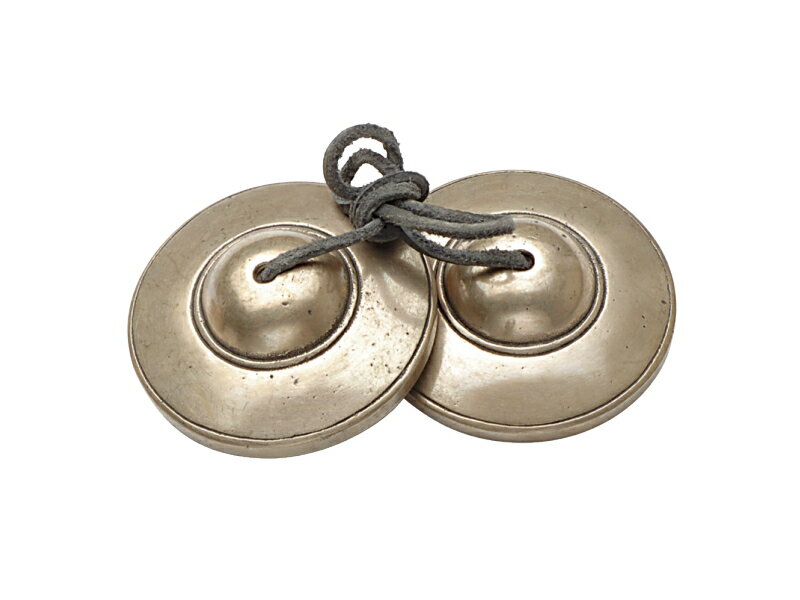 チベッタン・マンジーラ　直径75mm（チベット）アジアの楽器