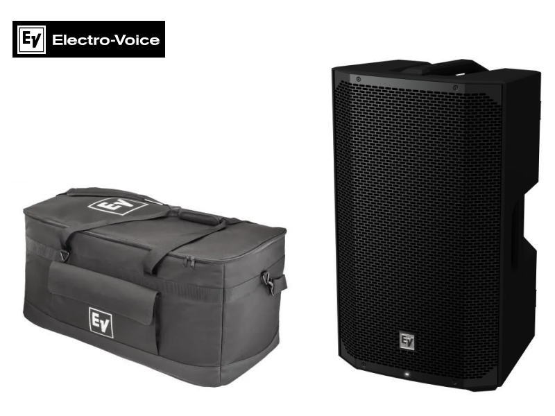 ＜セット内容＞ ・EVERSE12（スピーカー本体） x数量1 ・EVERSE-DUFFEL（専用ダッフルバック） x数量1 Bluetooth®&nbsp;オーディオおよびコントロール機能を備えた、防塵防滴仕様のバッテリー駆動型ラウドスピーカー 「超コンパクトながらパワフルなサウンド&nbsp;–&nbsp;EVERSE&nbsp;シリーズに新たに追加された大型モデルが、EVERSE&nbsp;8&nbsp;と比べて&nbsp;SPL&nbsp;を&nbsp;5&nbsp;dB&nbsp;向上。さらに、重低音の出力で要求の厳しいユーザーにも対応。」 ■真のプロオーディオをどこへでも&nbsp;–&nbsp;コンパクトで軽量、防塵防滴仕様の筐体と12時間以上のバッテリー駆動により、屋内外問わずイベントやライブに最適なパワーとサウンドクオリティを実現します。 ■ワイヤレスによる自由な運用&nbsp;–&nbsp;QuickSmart&nbsp;Mobile&nbsp;アプリと&nbsp;Bluetooth®&nbsp;True&nbsp;Wireless&nbsp;Stereo&nbsp;により、コントロールおよびストリーミングにおける業界最高水準の柔軟性を実現。オンボードミキサーやスタジオ品質のエフェクトも搭載。&nbsp;EVERSE&nbsp;8&nbsp;の登場により、Electro-Voice&nbsp;はバッテリー駆動ポータブルスピーカーの分野において新たなベンチマークを打ち立てました。今や&nbsp;EVERSE&nbsp;の名は、プロ仕様の品質を象徴する存在として広く認知されています。 そして今、Electro-Voice&nbsp;はその基準をさらに引き上げるべく、新たに&nbsp;12&nbsp;インチの&nbsp;2-Way&nbsp;モデル「EVERSE&nbsp;12」を投入。より大きな音圧と、従来同様の優れたバッテリー性能およびワイヤレス機能を兼ね備えた本製品は、よりパワフルなサウンドを求めるユーザーに最適です。 ■主な特長 ・高出力のSPLと広範囲の周波数帯域、バッテリー駆動によるポータブル性の優れたプロフェッショナルサウンドクオリティーの12”パワードスピーカー。 ・コンパクトで軽量、耐候性に優れた設計と長時間駆動が可能な大容量バッテリーを備えており、屋内、屋外問わず様々な場所やイベントで使用可能です。 ・QuickSmart&nbsp;モバイルアプリ及びBluetooth®ストリーミング再生など、Best-in&nbsp;classのデジタルミキサー、スタジオ品質のエフェクトにより、 様々なミュージシャンやDJ、フィットネス、その他イベントや会合などに適した使用が可能な汎用性の高いオールインワンの機能を備えています。 ・頑丈なポリプロピレン製の付属している入力カバーを使用することで、IP43等級に適合し、屋外での使用が可能となります。 ・便利なオプションアクセサリーとしてダッフルバッグ、アクセサリートレイ、レインカバー、予備バッテリーパックなど豊富にラインナップしており、ユーザーが必要とするものすべてに対応いたします。 ■仕様 ・周波数特性(-3&nbsp;dB)：55&nbsp;Hz&nbsp;–&nbsp;20&nbsp;kHz ・周波数特性(-10&nbsp;dB)：45&nbsp;Hz&nbsp;–&nbsp;20&nbsp;kHz ・最大音圧：126&nbsp;dB ・公称指向角度（H×V）：100°&nbsp;x&nbsp;60° ・定格出力（Peak）：400&nbsp;W ・HFトランスデューサ：1”&nbsp;チタンダイヤフラム、コンプレッションドライバー、ネオジム磁石、フェロフルイド冷却 ・LFトランスデューサ：12”&nbsp;ウーファー、フェライトマグネット ・クロスオーバー周波数：2000&nbsp;Hz ・入力コネクタ 　2-&nbsp;XLR/TRSコンボ入力 　1-&nbsp;3.5mmステレオミニ入力 　1-&nbsp;充電ポート 　1-&nbsp;フットスイッチ用TRS入力 　1-&nbsp;XLR出力 　1-&nbsp;12V&nbsp;DC電源出力 ・USB&nbsp;充電最大：1.5&nbsp;A（デバイスに依存） ・寸法（高さ×幅×奥行）：345&nbsp;mm&nbsp;×&nbsp;597&nbsp;mm&nbsp;×&nbsp;347&nbsp;mm ・本体重量：14.16&nbsp;kg ・キックバック/モニター角度：25°&nbsp;/&nbsp;55° ・消費電力：100&nbsp;-&nbsp;240&nbsp;V、50&nbsp;-&nbsp;60&nbsp;Hz、0.6&nbsp;-&nbsp;1.2&nbsp;A ・バッテリー容量：86.4&nbsp;Wh ・バッテリー駆動時間（最大出力時）：6時間以上 ・バッテリー駆動時間（中程度*約100db&nbsp;SPLの出力時）：12時間以上 ■EVERSE専用ダッフルバック EVERSE12スピーカー1台、またはEVERSE8スピーカー2台とアクセサリーを収納できるよう設計された、大容量のダッフルバッグです。 一体型の仕切りパネルとマジックテープストラップにより、中身を整理してしっかりと固定できます。 安定感のあるパッド入り素材により、中身を保護するだけでなく、スピーカーが入っていない状態でも形状を保ちます。 ハンドルと調節可能なショルダーストラップが付属しています。 ※※使用例画像・他の機材は付属しません。 ■仕様 ・材質：ポリエステル、PVC ・色：黒 ・寸法(H&nbsp;x&nbsp;W&nbsp;x&nbsp;D)：350&nbsp;mm&nbsp;x&nbsp;695&nbsp;mm&nbsp;x&nbsp;350&nbsp;mm ・重量：1.66&nbsp;kg