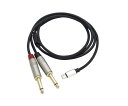 TECH(テック)UTC-211-3FT USB-C to 1/4"モノラル標準フォン オス x2 DAC内蔵ケーブル