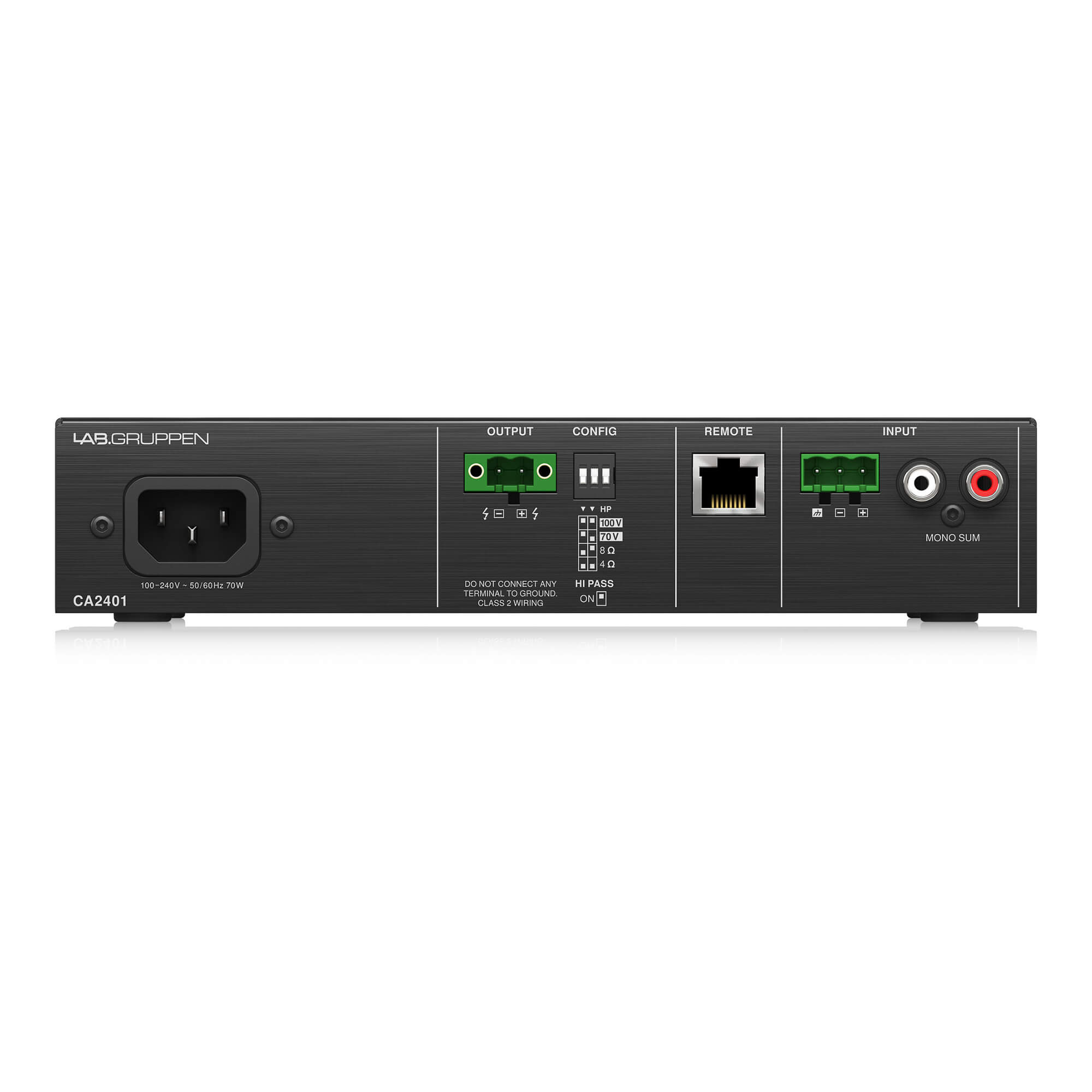 RIZING 楽天市場店のLAB.GRUPPEN(ラブグルッペン)　CA2401　設備用1chパワーアンプ｜アングル2