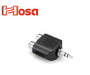 HOSA/GRM-193 RCAメスx2-ステレオミニオス 変換アダプター