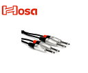 HOSA/HPP-010X2 3m モノラルフォンオスx2-モノラルフォンオスx2 デュアルオーディオケーブル