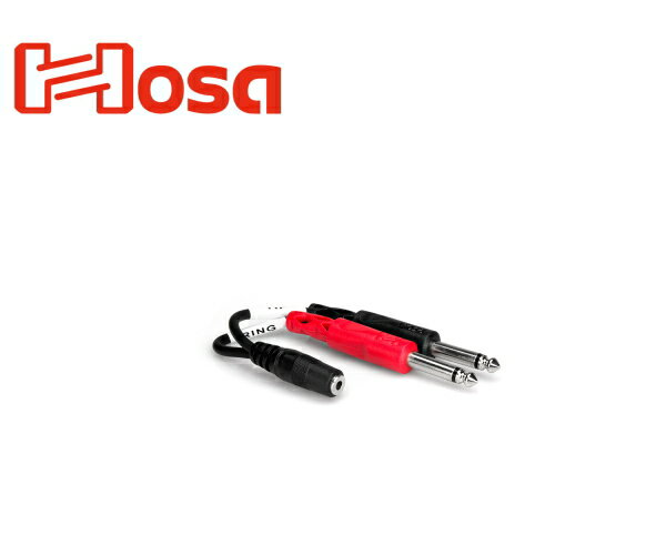 HOSA／YMP-434　ステレオミニメス-モノラルフォンオスx2 変換アダプター・コード