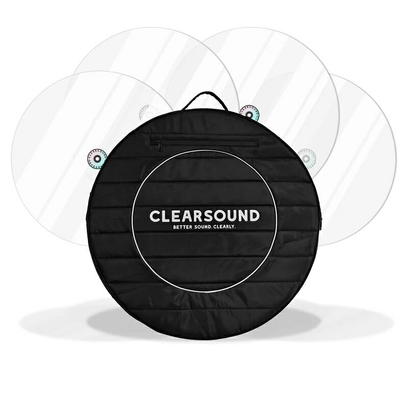 CLEARSOUND BAFFLES（クリアサウンドバッフル） The Clearsound Professional 2 ソフトバッグ付きThe XL ×4枚セット（ドラムシンバル音遮音）