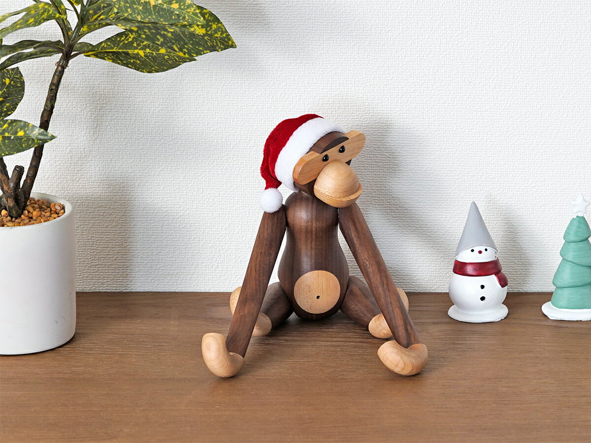 モンキー用 クリスマスハット / サンタ帽　クリスマス飾り ディスプレイ Kay Bojesen Monkey インテリア 北欧雑貨 サ…