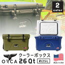 オルカ クーラーボックス 26 Quart アメリカ製 約25L Orca Coolers 26QT クーラーBOX アウトドア キャンプ ハードクーラー 保冷ボックス スポーツ 釣り BBQ レジャー クーラーバッグ 保冷 海水浴 スポーツ ピクニック ソロキャンプ 収納ボックス キャンパー 買い物