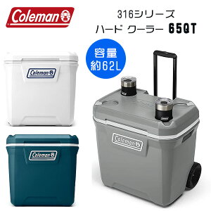 【在庫有り】【Coleman】コールマン 316シリーズ ハード クーラー 65QT 容量約62L キャスター付き クーラーボックス キャンプ バーベキュー 保冷 大容量 大型 アウトドア キャンプ 釣り Coleman 316 Series 65-Quart Hard Cooler