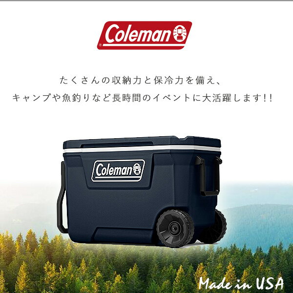 【Coleman】コールマン 316シリーズ ハード クーラー 62QT 容量約60L キャスター付き クーラーボックス キャンプ バーベキュー クーラーボックス 保冷 大容量 大型 アウトドア キャンプ 釣り Coleman 316 Series 62-Quart Hard Cooler 2