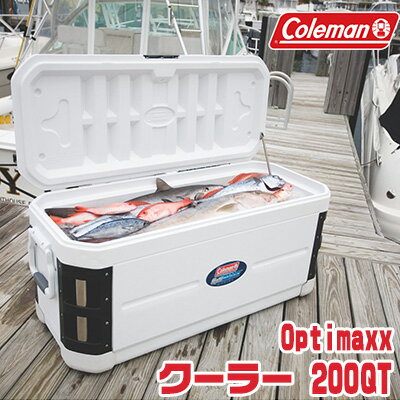 【お取り寄せ】コールマン Optimaxx クーラー / 200QT【容量約190L】クーラーボックス バーベキュー 保冷 大容量 大型 アウトドア キャンプ 釣り UVガード加工 抗菌加工 Coleman 200-Quart Optimaxx Cooler