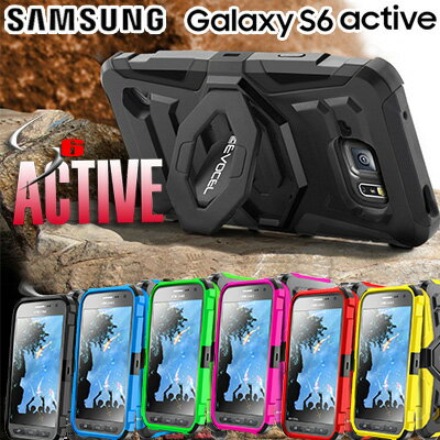 Galaxy S6 Active Evocel  デュアルレイヤー ホルスターケース with キックスタンド and ベルトクリップ 保護 ケース カバー ハードケース 耐衝撃 衝撃吸収 Samsung ギャラクシー S6 アクティブ