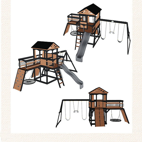 【お取り寄せ】【大型遊具】バックヤード ディスカバリー ティンバー クロッシング スイング セット ジャングルジム 屋外 ブランコ スライダー すべり台 クライミングウォール ボルダリング 屋外遊具 木製 Backyard Discovery Timber Crossing Swing Set