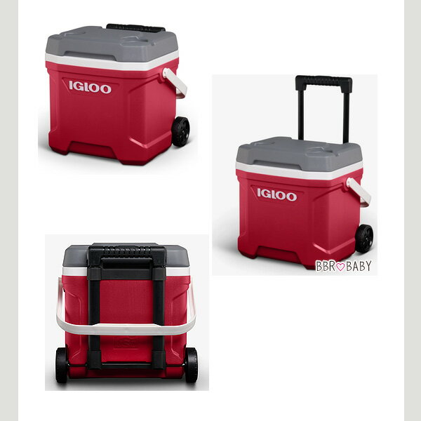 【在庫有り】【Igloo】クーラーボックス 小型 イグルー ラティチュード ローラー クーラー 16QT 15L キャスター付き 保冷 ドリンクホルダー 部活 ビーチ キャンプ 釣り バーベキュー アウトドア レジャー スポーツ 防災 Igloo Latitude 16 Qt Roller Cooler 3