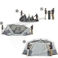 【在庫有り】オザークトレイル インスタント ヘキサゴン キャビン テント レインフライ付き 11人用 8人用 アウトドア 大型 ファミリー キャンプ Ozark Trail Instant Hexagon Cabin Tent通販格安セール情報 楽天 通販