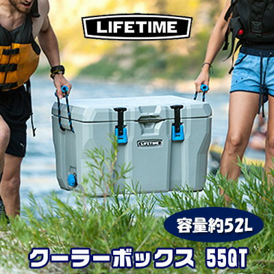 ں߸ͭۥ饤ե ϥѥեޥ 顼 55QT 52L  顼ܥå  ȥɥ   ϡɥ顼 Lifetime 55 Quart High Performance Cooler, Grey