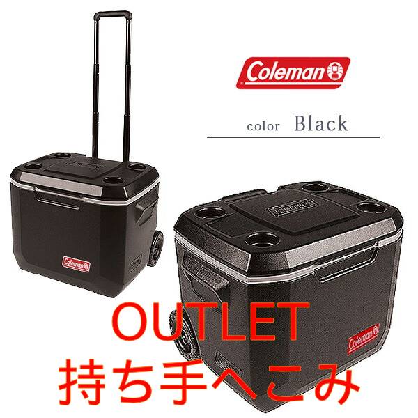  コールマン エクストリーム 5 ホイール クーラー 《ブラック》 50QT キャスター付き クーラーボックス 保冷 大容量 大型 アウトドア キャンプ 釣り Coleman 50-Quart Xtreme 5 Wheeled Cooler