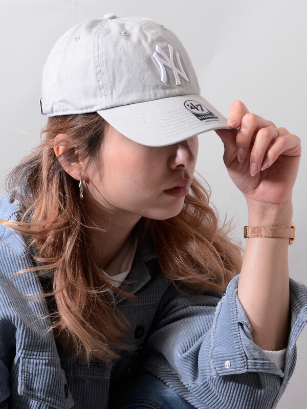 47Brand フォーティセブン キャップ メンズ レディース ユニセックス おしゃれ ブランド Yankees 47 CLEAN UP Gray ヤンキース クリーンナップ グレー ベースボール 6パネル ローキャップ MLB00549 B-RGW17GWS-GY 母の日 ギフト プレゼント