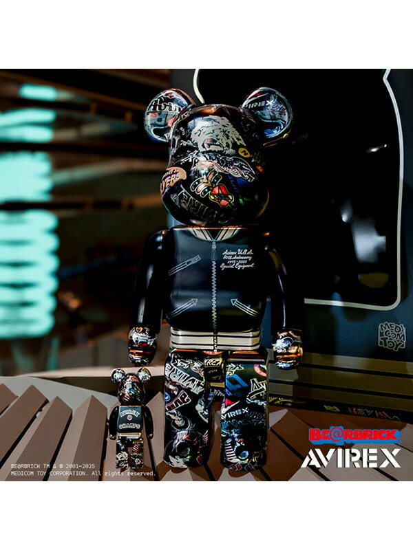 BE@RBRICK AVIREX 50th VARSITY 100% & 400% ベアブリック