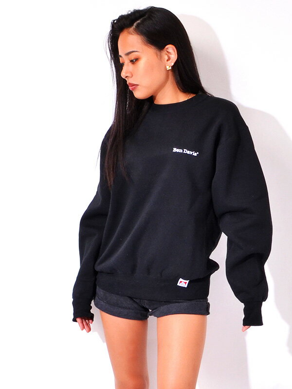 Ben Davis ベンデイビス スウェット トレーナー メンズ レディース 大きいサイズ ロゴ ブランド おしゃれ かわいい ゆったり 裏起毛 ロゴ刺繍 スウェットシャツ ユニセックス スポーツ カジュアル ダンス ストリート ベンデビ ペア リンクコーデ C