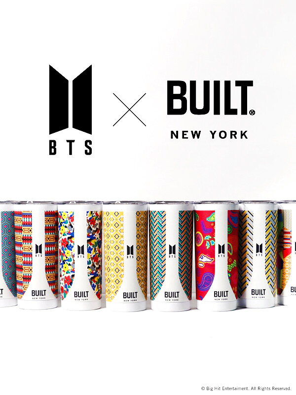 BTS×BUILT タンブラー 保冷 保温 水筒 蓋付き おしゃれ かわいい