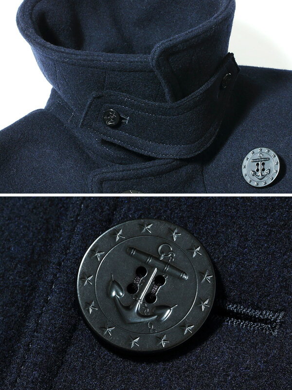 BUZZ RICKSON'S バズリクソンズ アウター ピーコート メンズ レディース ユニセックス ミリタリー ジャケット Pコート NAVAL CLOTHING FACTORY PEA COAT ピーコート 東洋エンタープライズ 日本製 ウール メルトン BR11554