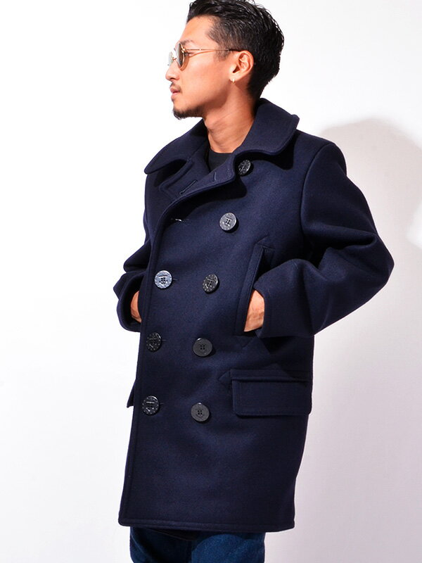 Buzz Rickson S バズリクソンズ ピーコート メンズ レディース ユニセックス ミリタリー ジャケット ロング丈 Pコート Enlisted Man S Overcoat 1910 S Type Pea Coat Long Model 日本製 東洋エンタープライズ ウール Br