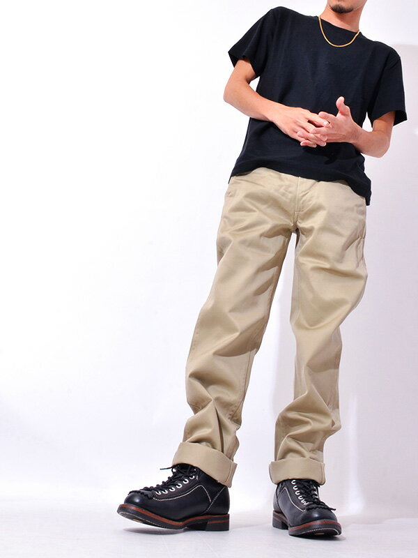 BUZZ RICKSON'S バズリクソンズ チノ チノパン メンズ レディース ゆったり ビジネス オリジナルスペック ORIGINAL SPEC CHINOS ミリタリー ワーク シンプル 大人 定番 日本製 国産 ベージュ カーキ オリーブ 東洋エンタープライズ BR40025A