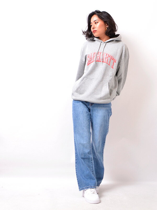 Carhartt WIP カーハート パーカー レディース メンズ 大きめ 秋 冬 ブランド おしゃれ かわいい シンプル 大きいサイズ HOODED SCRAWL SWEATSHIRT プルパーカー スウェット ロゴ カレッジロゴ ワークインプログレス ワンポイント ロゴ ペア リンクコーデ ...